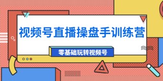 视频号直播操盘手训练营：零基础玩转视频号（价值700元）