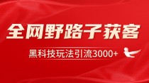 电商引流获客野路子全平台暴力截流获客日引500+