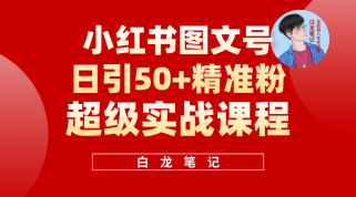 小红书图文号日引50+精准流量，超级实战的小红书引流课，非常适合新手  