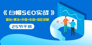 售价2280元的白帽SEO实战课程，建站+算法+外链+布局+误区讲解 全程无废话 