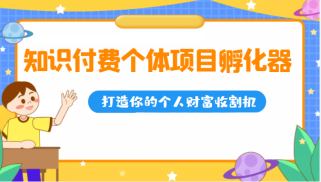 知识付费个体项目孵化器，打造你的个人财富收割机（价值1680元）