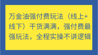 万金油强付费玩法（线上+线下）干货满满，强付费最强玩法，全程实操不讲逻辑（更新）