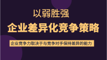 以弱胜强企业差异化竞争策略，提高企业竞争力和对手保持差异的能力