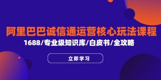 阿里巴巴诚信通运营核心玩法课程，1688/专业级知识库/白皮书/全攻略