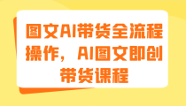 图文AI带货全流程操作，AI图文即创带货课程（9节）