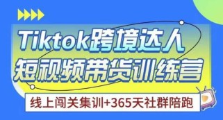 Tiktok海外精选联盟短视频带货百单训练营，带你快速成为Tiktok带货达人