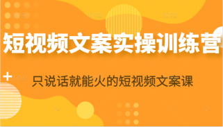 短视频文案实操训练营第16期，只说话就能火的短视频文案课（无水印）