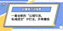 自媒体IP训练营(12+13期)，一套全新的“公域引流，私域成交”IP打法 开单赚钱 