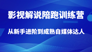 影视解说陪跑训练营，从新手进阶到成熟自媒体达人，价值699元