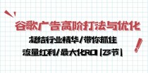 谷歌广告高阶打法与优化，凝结行业精华/带你抓住流量红利/最大化ROI(23节)