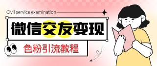 微信交友变现项目，吸引全网LSP男粉精准变现，小白也能轻松上手，日入500+