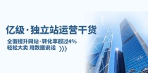 亿级独立站运营干货：全面提升网站·转化率超过4%，轻松大卖 用数据说话