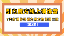 引力魔方线上训练营【第2期】，7天打通你开引力魔方的任督二脉，五月新课  