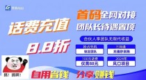 88折冲话费立马到账，刚需市场人人需要，自用省钱分享轻松日入千元，管道收益躺赚模式