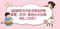 0基础学习小红书博主IP特训营【第5期】，37天教你从小白到KOL（13节）