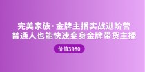 金牌主播实战进阶营 普通人也能快速变身金牌带货主播 (价值3980元)