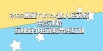 最新TikTok·达人短视频带货课程，玩赚海外短视频带货·红利