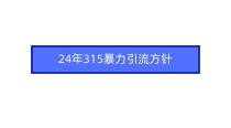 2024年自媒体爆款视频制作，快速涨粉暴力引流方针！