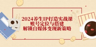 2024养生IP打造实战课：账号定位与搭建，解锁自媒体变现新策略