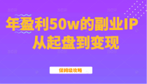 某公众号付费文章：年盈利50w的副业IP从起盘到变现的保姆级攻略