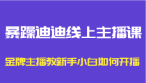  暴躁迪迪线上主播课，金牌主播教新手小白如何开播