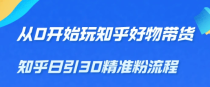 从0开始玩知乎好物带货，教你知乎日引30精准粉流程，轻松月入万元