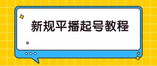 新规平播起号教程：平播起号的底层逻辑，适合当下的起号方式