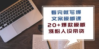 看完就写爆的文案模板课，20+爆款模板涨粉人设带货（11节课）