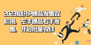 2023知识IP-爆品发售双阶班，左手爆品右手发售，开启批量收钱