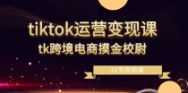 tiktok运营变现课，tk跨境电商摸金校尉（21节视频课）