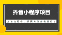 抖音小程序项目，方法交给你，按照方法去做就行了