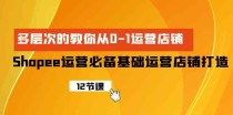 Shopee运营必备基础运营店铺打造，多层次的教你从0-1运营店铺