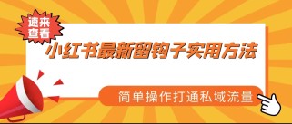 小红书最新留钩子实用方法，简单操作打通私域流量