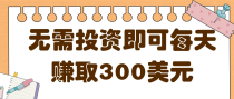 最新无需投资即可每天赚取300美元以上的网上赚钱项目【视频教程】