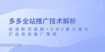 多多全站推广技术解析：极速断流破解+GMV暴力提升，打造高效推广策略