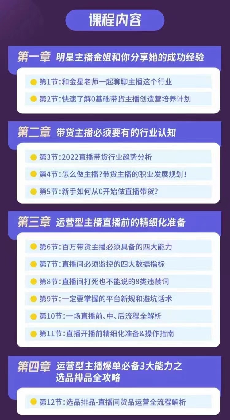 0基础带货主播创造营：手把手带你从0-1做带货主播，教你场场爆单！