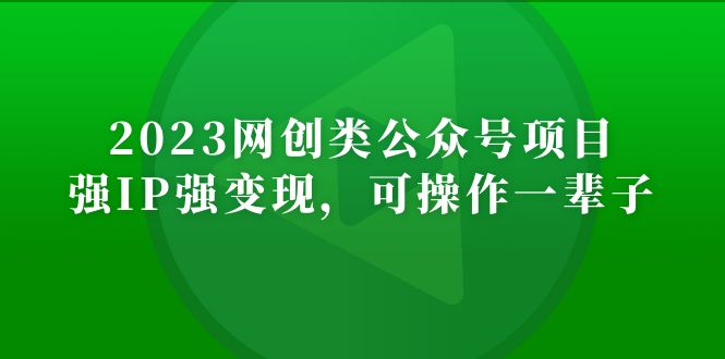 网创类公众号月入过万项目，强IP强变现，可操作一辈子