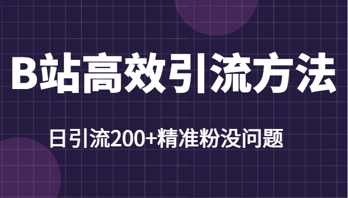 B站高效引流方法，学会这一招，日引流200+精准粉没任何问题