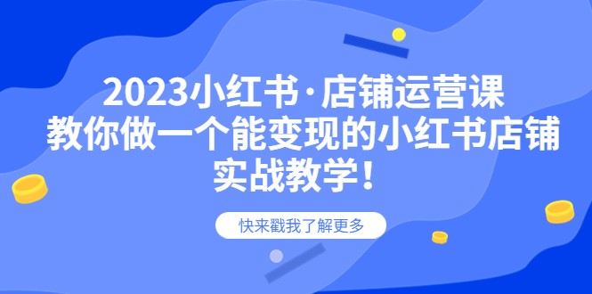 小红书·店铺运营课，教你做一个能变现的小红书店铺，20节-实战教学