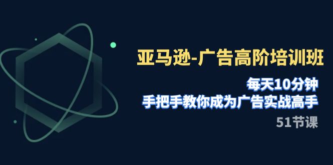 亚马逊-广告高阶培训班，每天10分钟，手把手教你成为广告实战高手（51节）