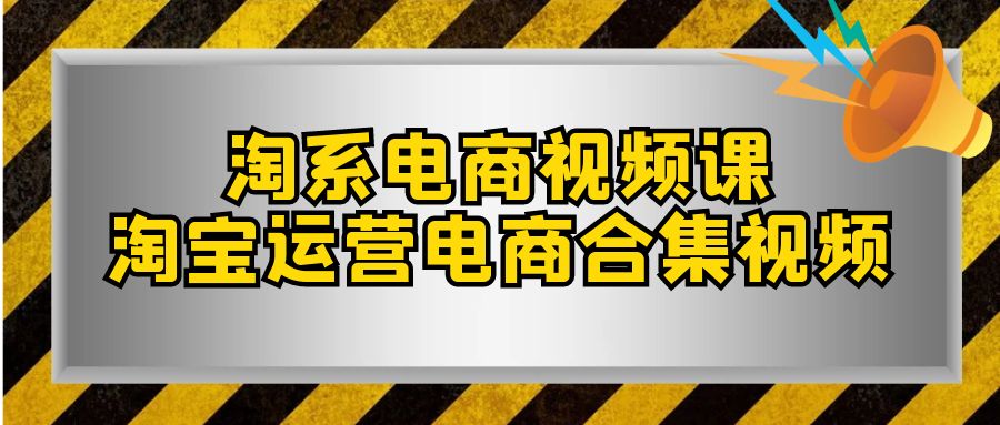 淘系电商视频课，淘宝运营电商合集视频（33节课）