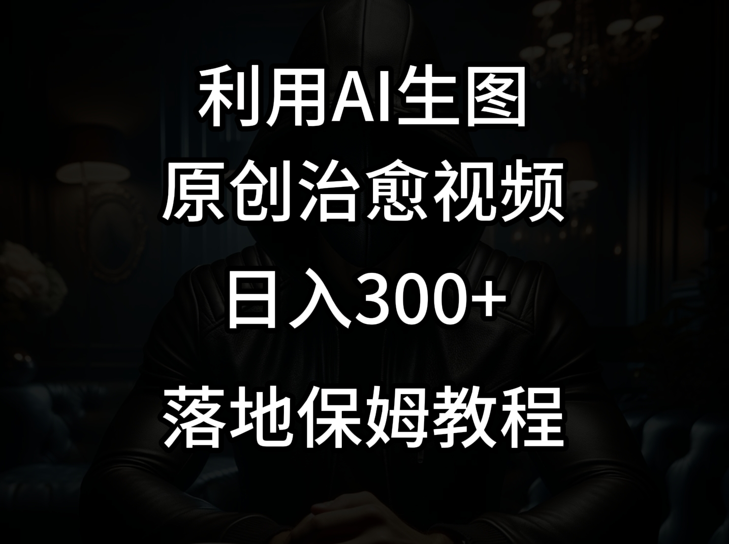 抖音最新爆款项目，治愈视频，仅靠一张图日入300+